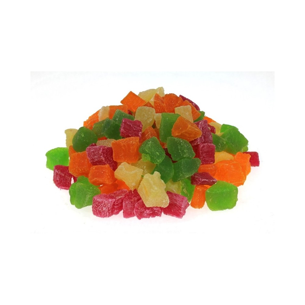 ANANAS KANDYZOWANY KOSTKA KOLOROWA 100G